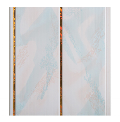 20cm brede middelste groef PVC plafondpaneel Waterdichte platen voor badkamers / Waterdichte badkamer plafondpanelen met gouden lijnen