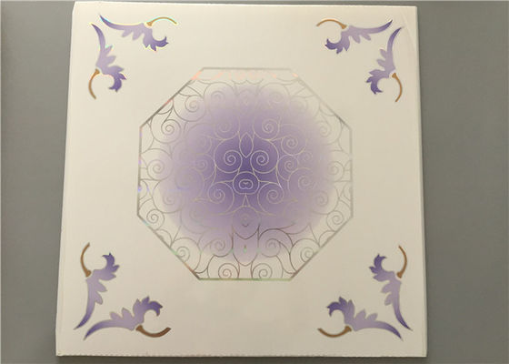 595*595mm plafondplaat Eco-vriendelijke moderne hangplafondtegels voor carport / garages / badkamers