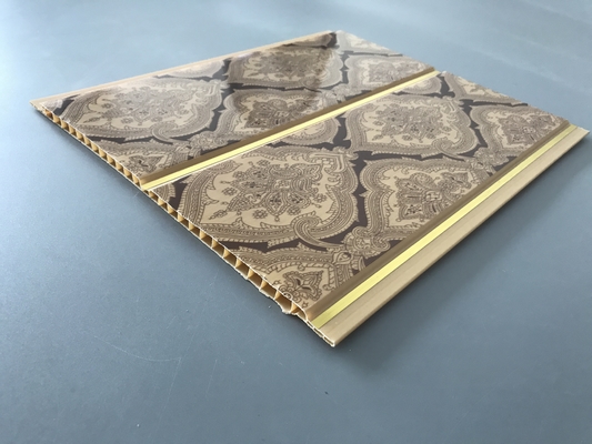 200 × 6mm de Druk Gouden Comités van pvc van het Lijnplafond voor Restaurantdecoratie