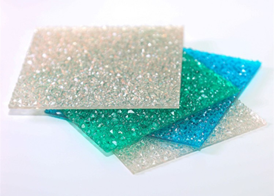 Het groene In reliëf gemaakte Materiaal van  van het Polycarbonaat Stevige Blad 2mm - 12mm Dikte