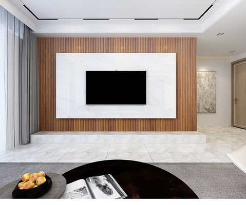 Decoratieve gelamineerde PVC interieur wpc wandpaneel voor achtergrondroosterontwerp