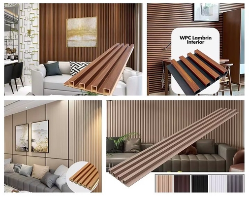 PVC-laten akoestische panelen decoratief WPC-paneel voor muren en plafonds