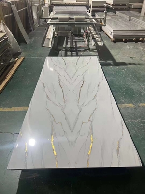 PVC marmeren plaat SPC steen plastic wandpaneel milieuvriendelijke UV-coating marmeren platen interieur muur decoratief materiaal