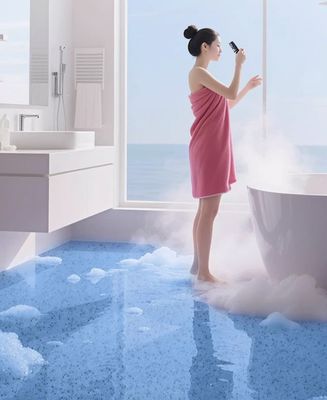 Eenvoudig te installeren epoxy gekleurde zandvloerverf voor buitengebruik. Twee componenten kwarts epoxy verf. Gekleurde epoxy vloer.