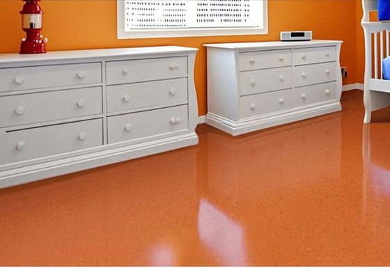 Twee componenten zelfnivellerende verf Epoxy marmeren stenen vloer Milieuvriendelijke epoxyhars vloercoating Thuisgebruik kleurzandvloer