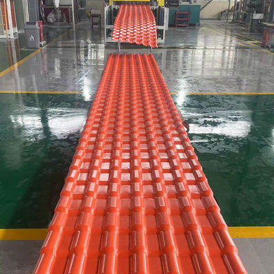Popular Spanish UPVC roof sheets Brick color R1050 PVC roofing sheets Heat insulation UPVC roof tile Durable ASA film coating UPVC sheets for warehouse's roof