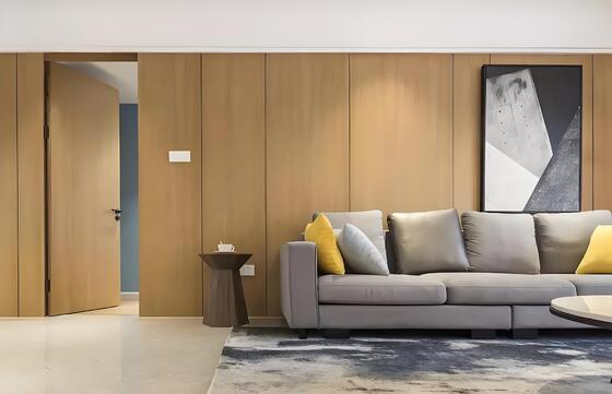 Chapa de madera de PVC de China Paneels de pared de chapa Warm verkoop pvc houten fineer pvc koolstofkristallen plaat voor interieur decoratie