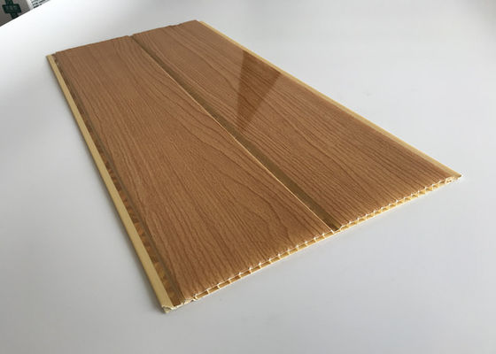 Midden Groef Bedrukking PVC Houtpanelen Eenvoudig te installeren houten kleur PVC panelen Oppervlakte Vlamvertragend