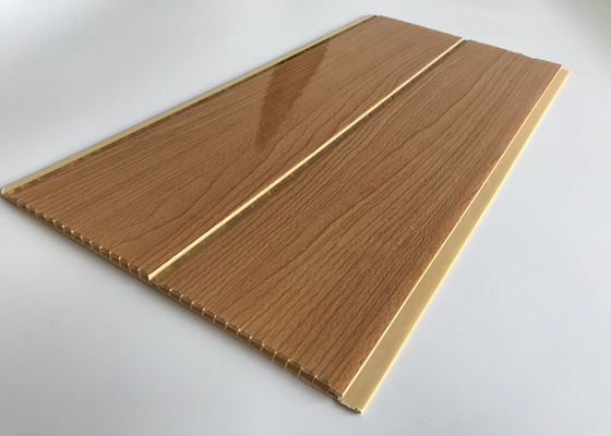 Midden Groef Bedrukking PVC Houtpanelen Eenvoudig te installeren houten kleur PVC panelen Oppervlakte Vlamvertragend