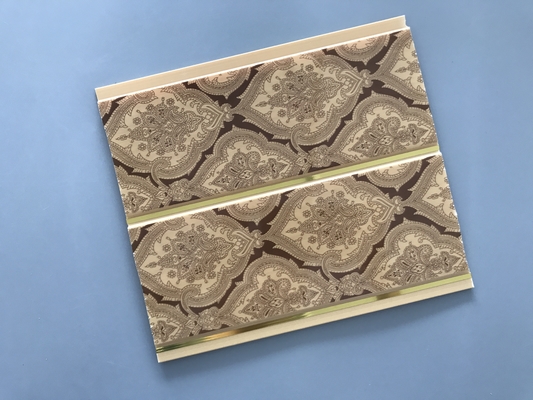 200 × 6mm de Druk Gouden Comités van pvc van het Lijnplafond voor Restaurantdecoratie